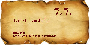 Tangl Tamás névjegykártya