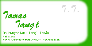 tamas tangl business card